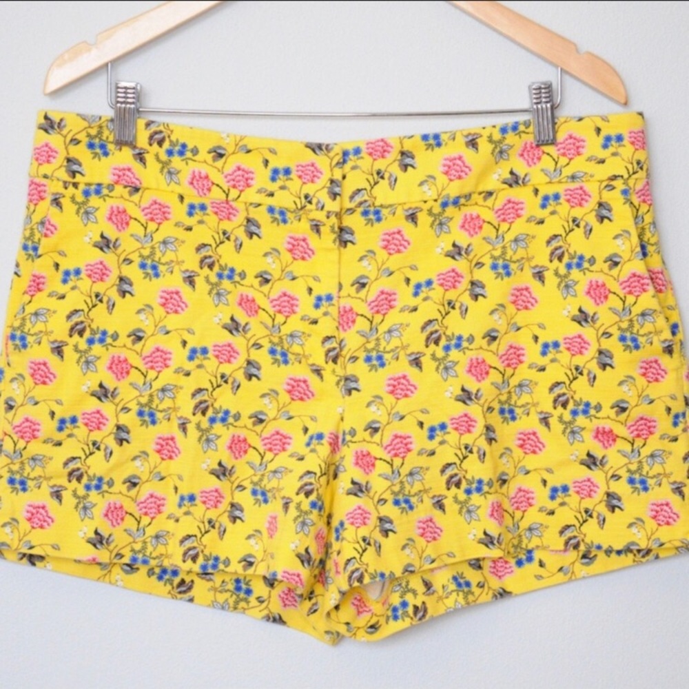 Ann Taylor Loft Yellow Floral Shorts